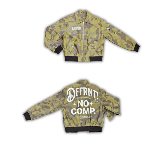 Dffrnt! Army Fatigue Faux Leather Jacket